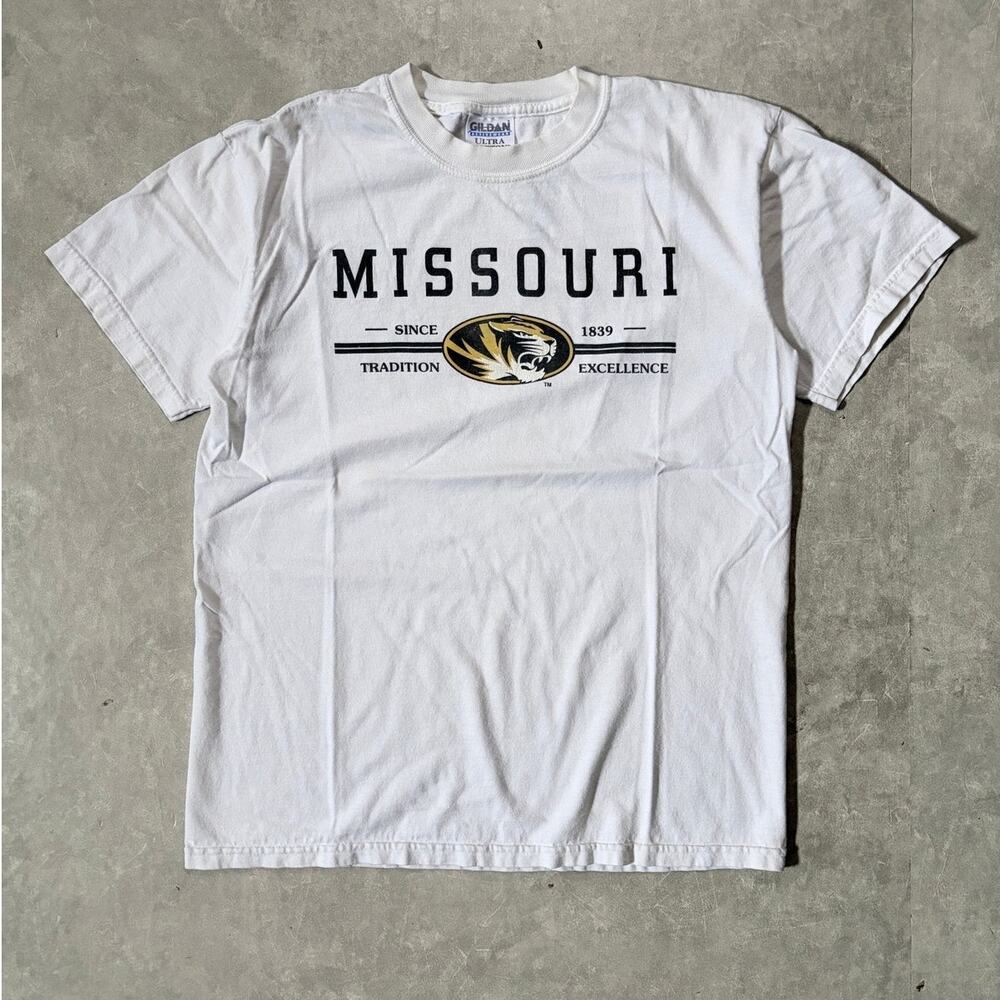 2000s Vintage Missouri Tigers White T-Shirt -M